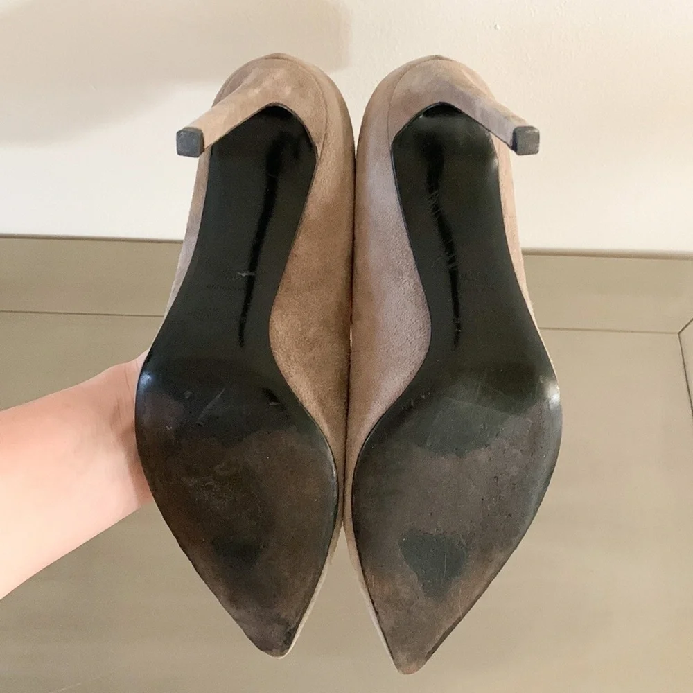 Saint Laurent Gray Suede Pointed Toe Pumps 39.5 - Picture 10 of 10
